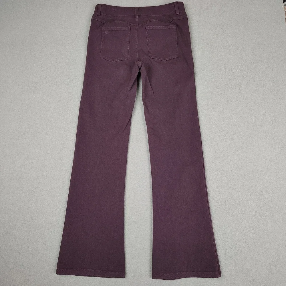 Betabrand Stretch Yoga Denim Jeans Small Plum Flare Leg Career Casual 31 Inseam